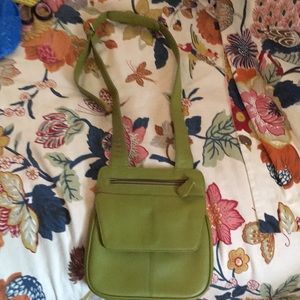 Gorgeous green leather crossbody bag! NWOT